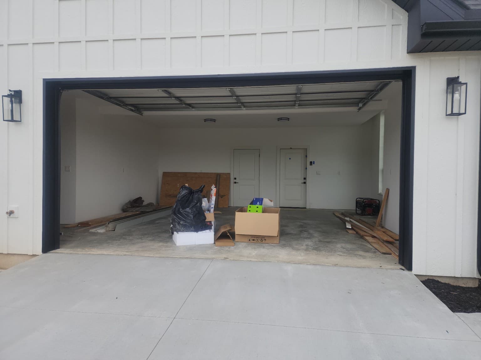 Garage and exterior finish work