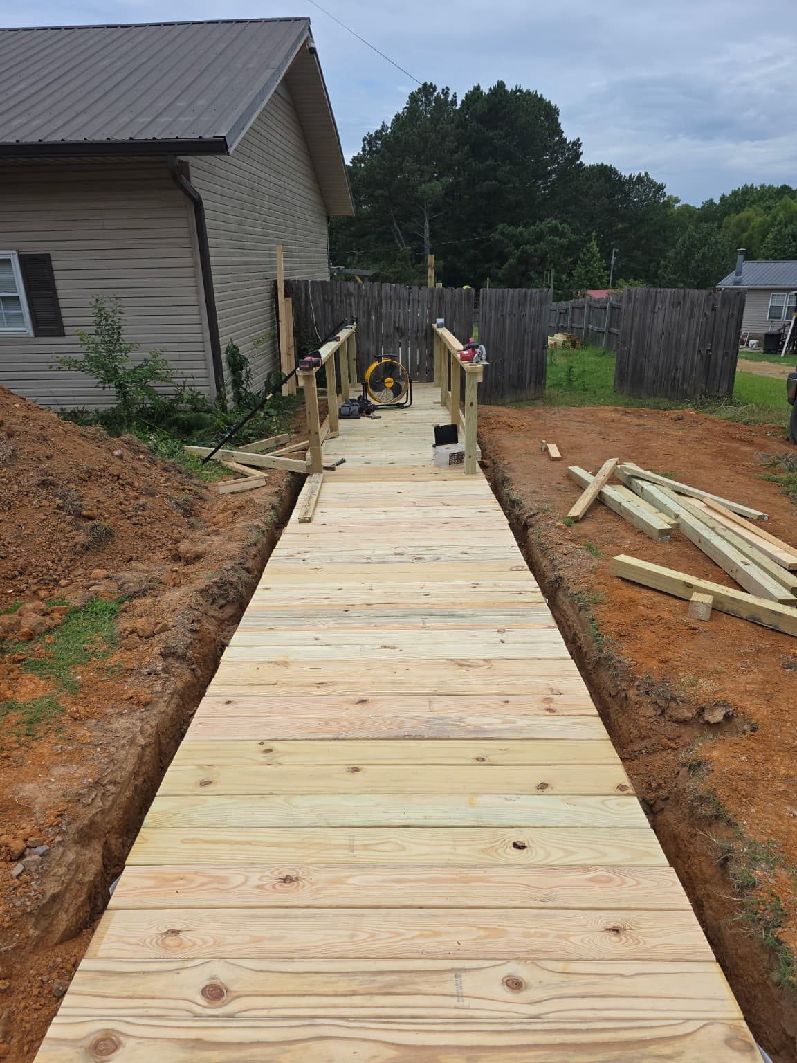 Outdoor access construction