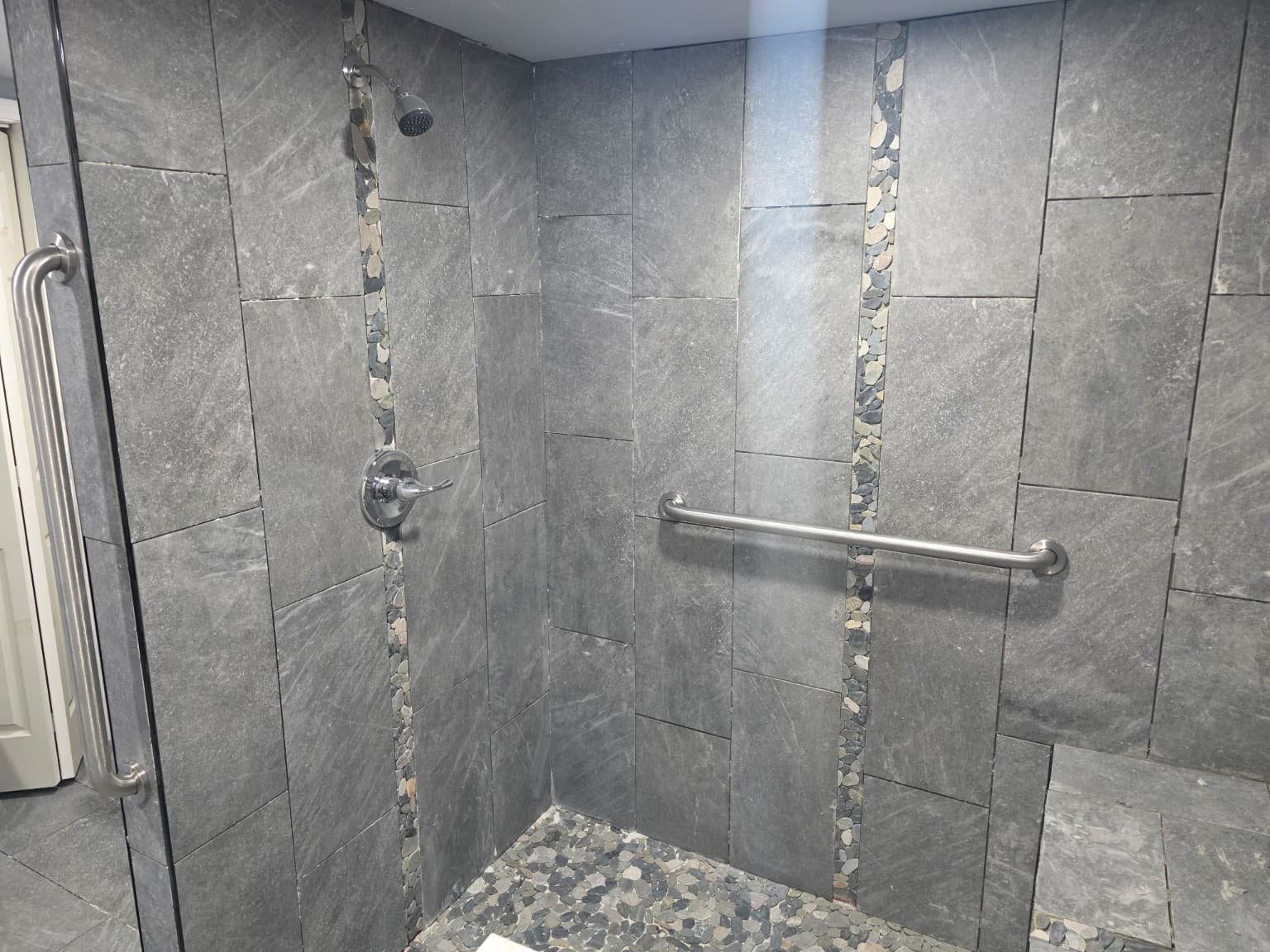 Walk-in shower tile
