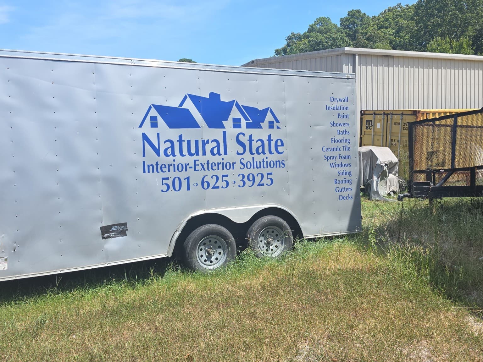 Natural State Interior-Exterior Solutions work trailer