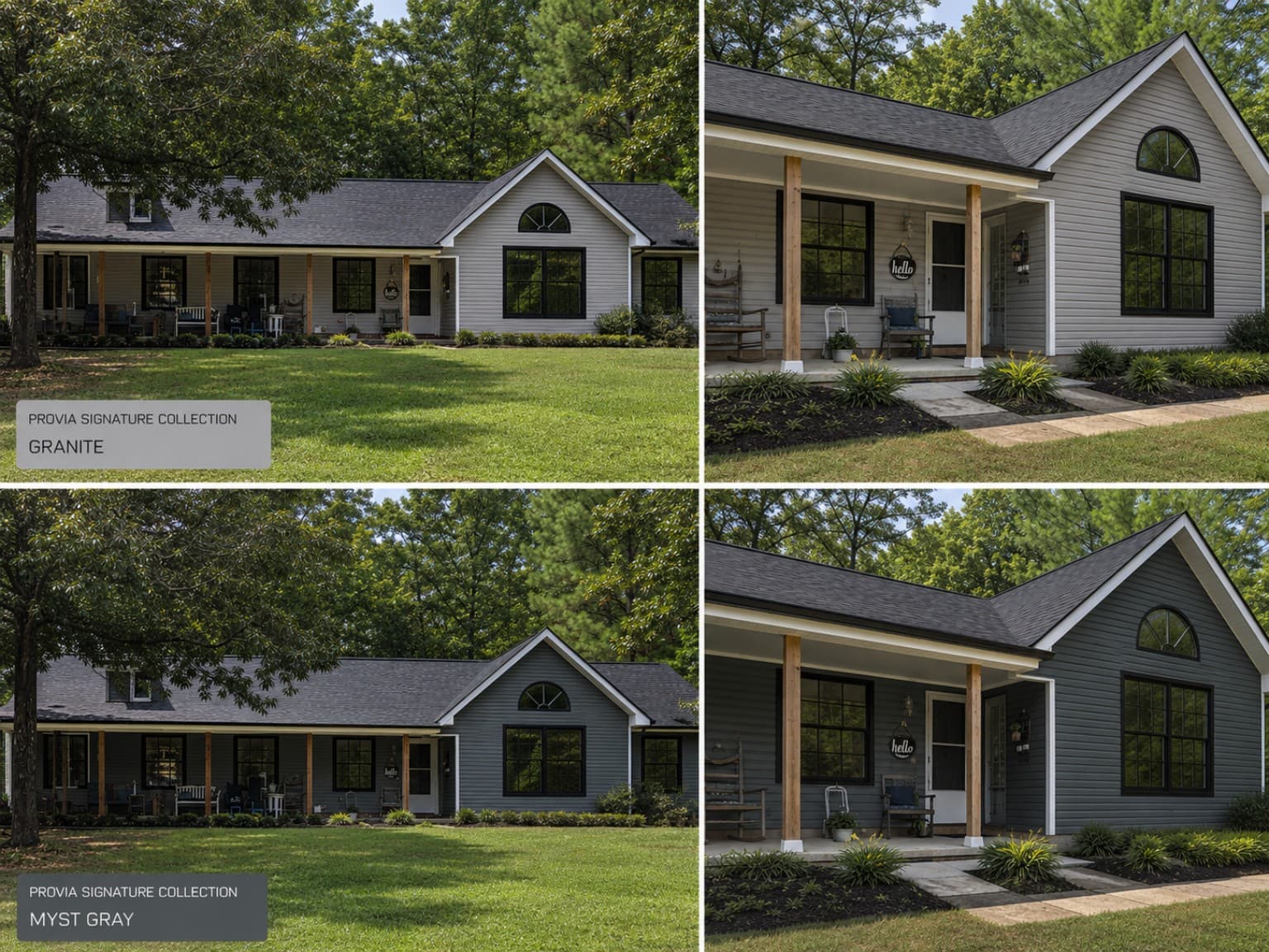 Siding color and exterior work examples