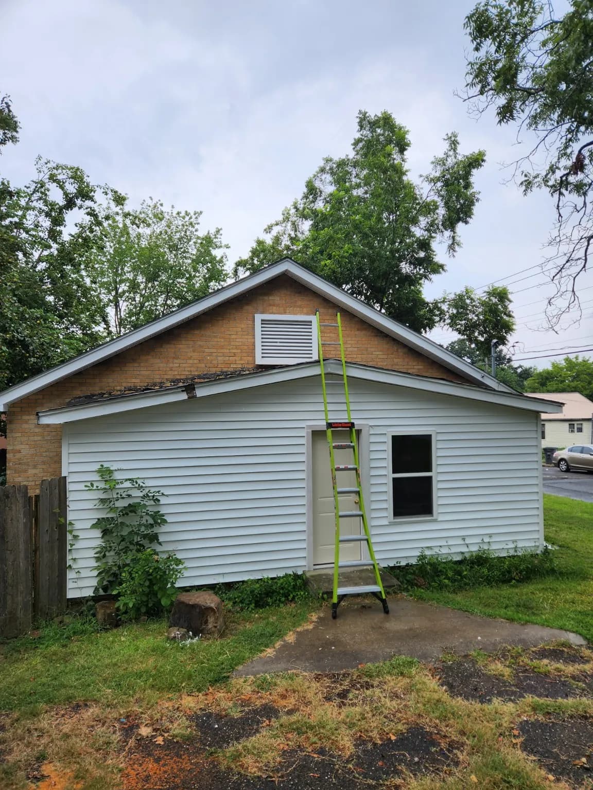 Exterior addition and siding work