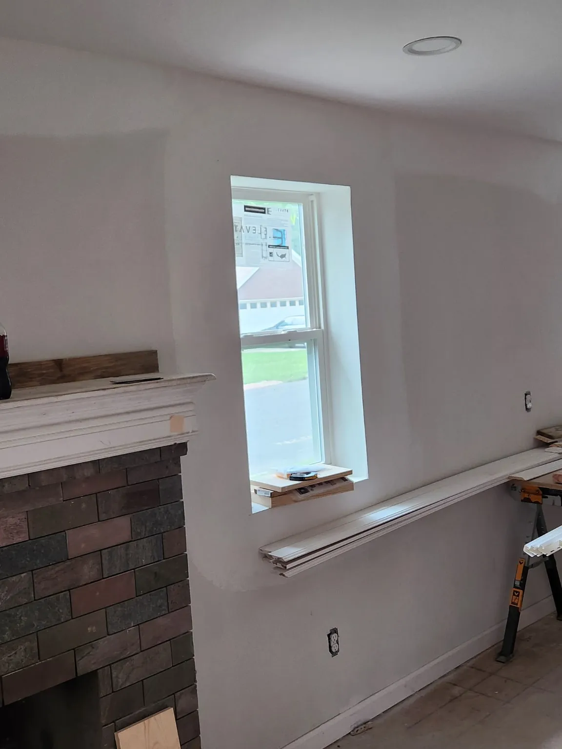 Fireplace and interior remodeling work