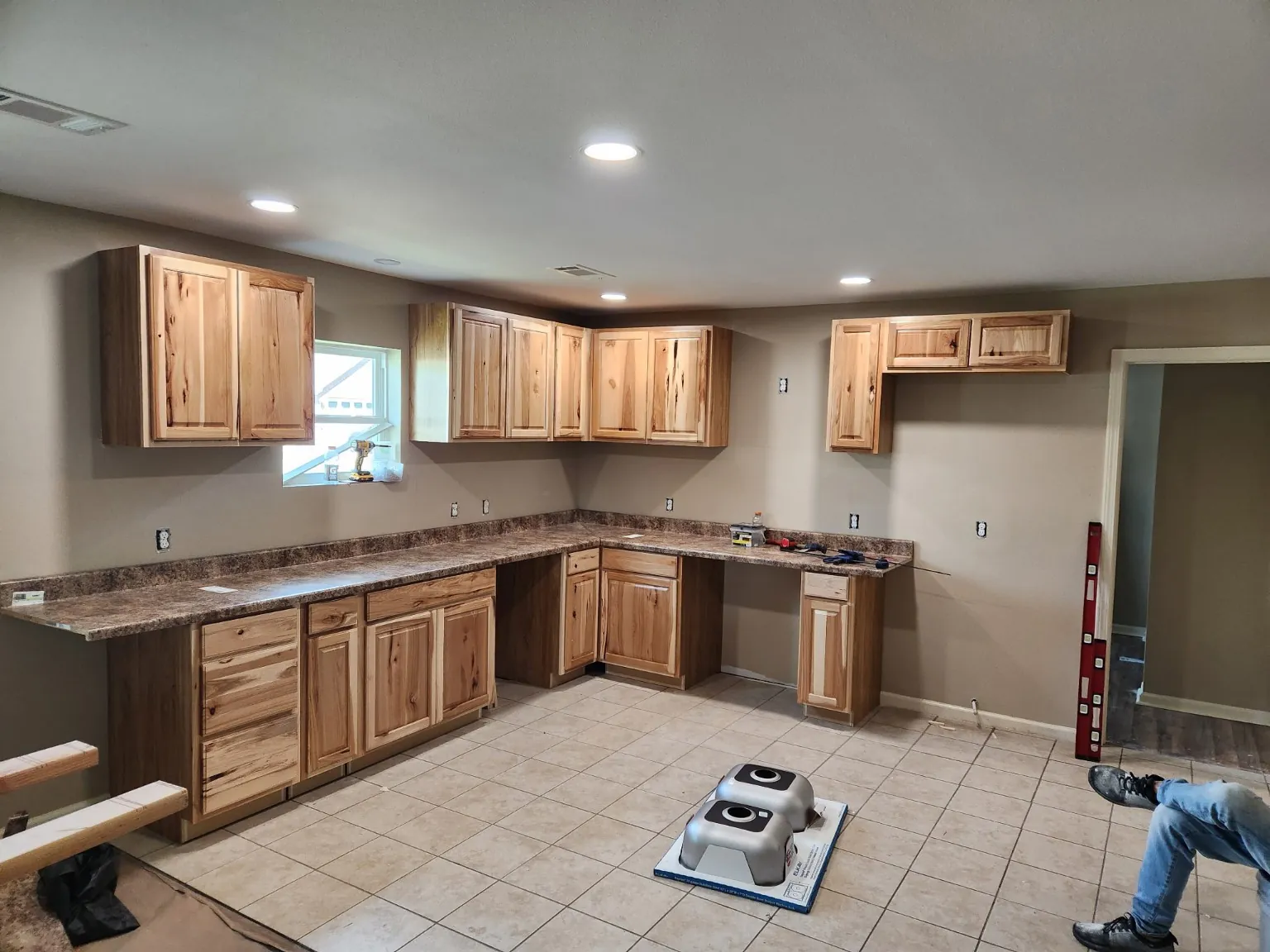 Kitchen remodeling with new cabinets and countertops